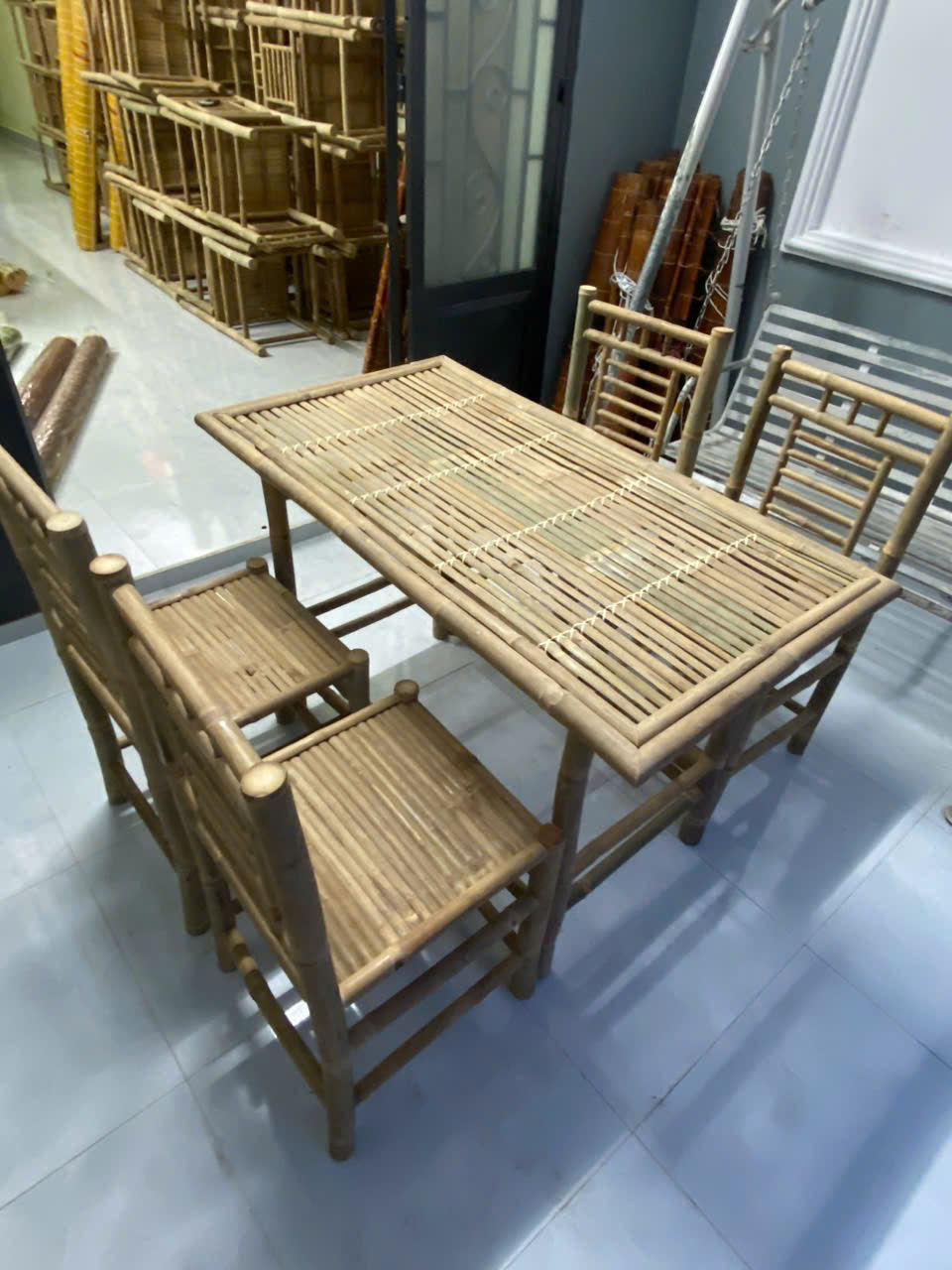 BÀN GHẾ TRE LOẠI QUÁN ĂN NHÀ HÀNG