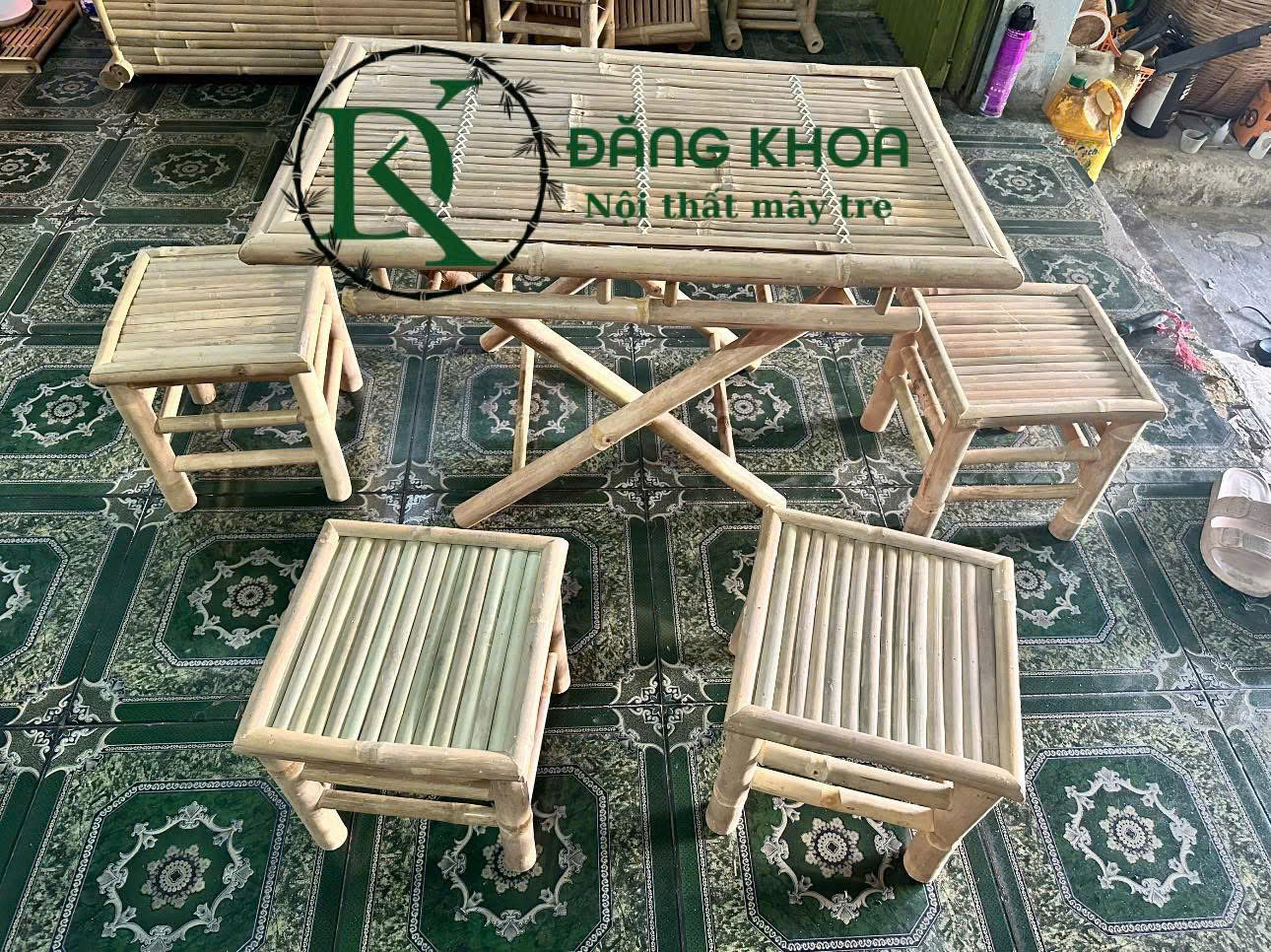 BỘ BÀN GHẾ TRE QUÁN ĂN 02