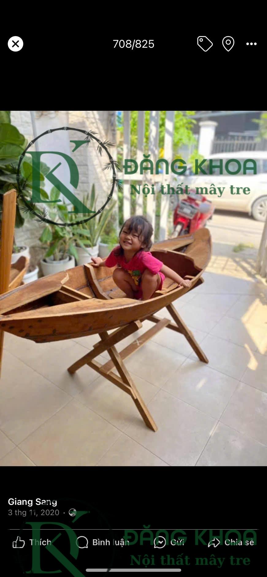 GHE THUYỀN TRANG TRÍ SÂN VƯỜN
