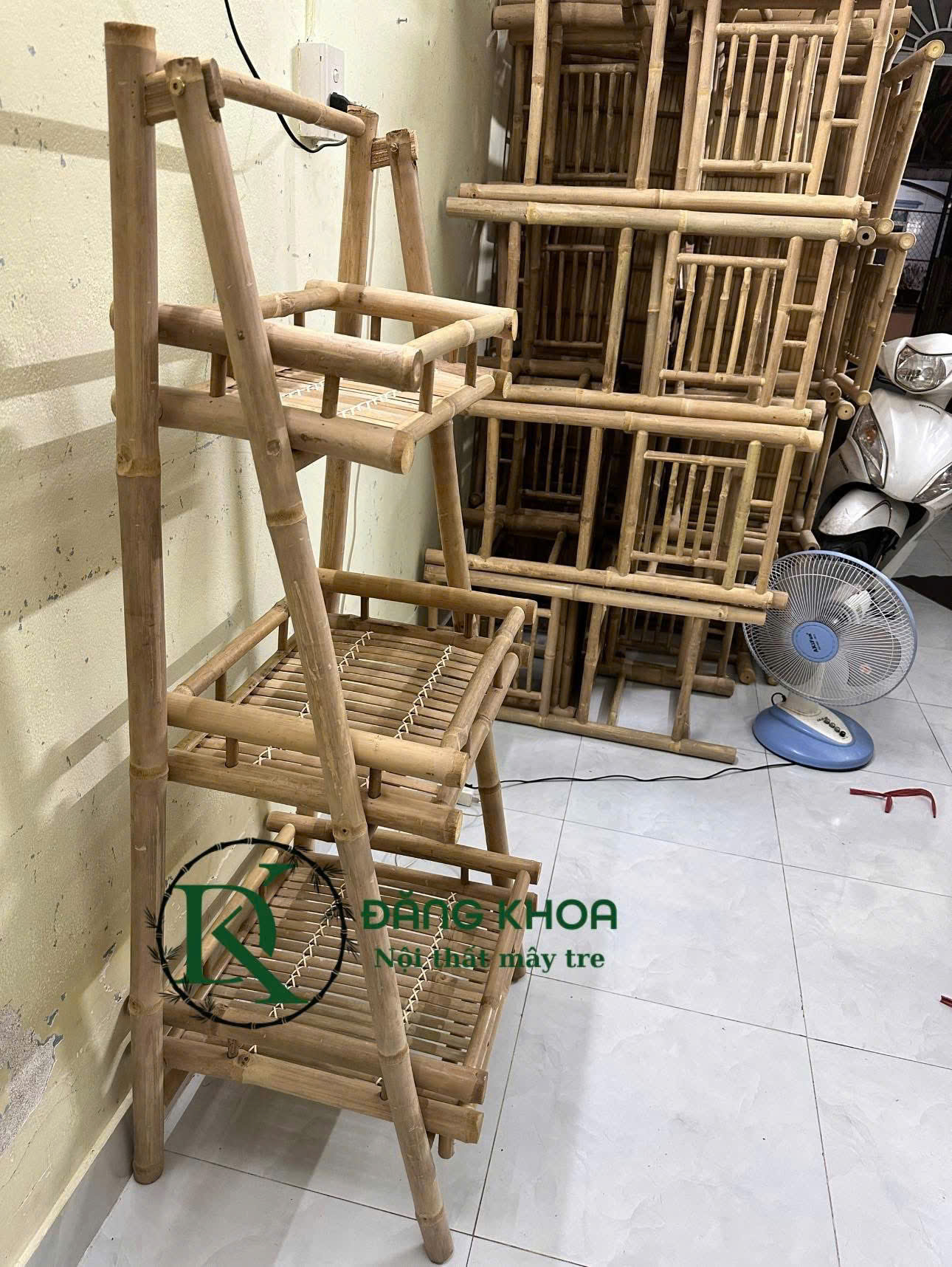 KỆ TRE GẤP 3 TẦNG