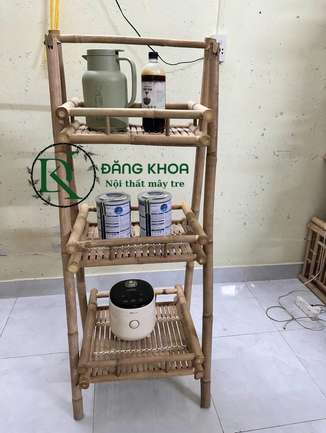 KỆ TRE GẤP 3 TẦNG