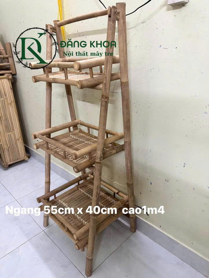 KỆ TRE GẤP 3 TẦNG